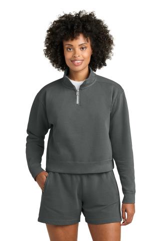 Ladies Mid Length Quarter Zip Sweatshirt