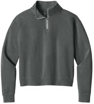 1580L - Ladies Mid Length Quarter Zip Sweatshirt