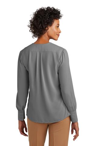 Women’s Open-Neck Satin Blouse