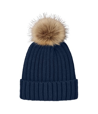 Faux Fur Pom Beanie