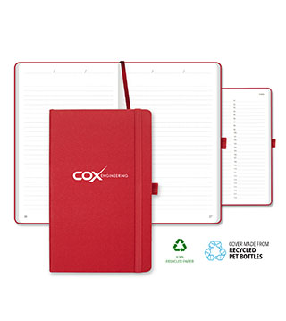 ECO rPET Medio Lined Recycled White Page Journal