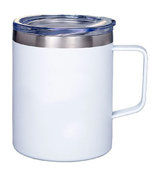 ICOL-B-020 - 12 Oz. Insulated Stainless Steel Mug - White